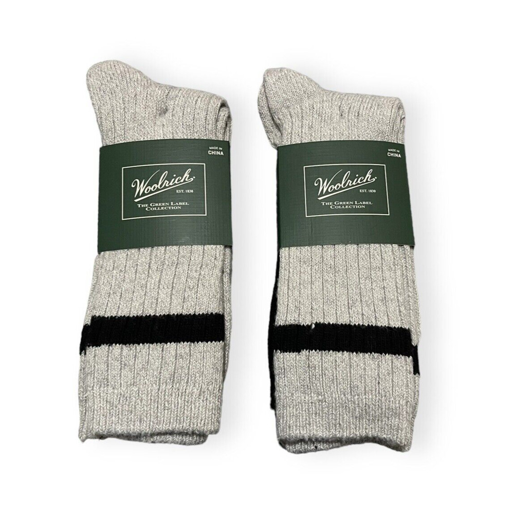 Men’s Woolrich Wool 4-Pair Warm Winter Crew Socks Green Label Collection L - Picture 1 of 5